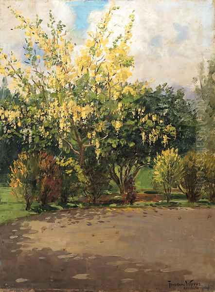Golden Shower Tree Oil Painting by Theodore Wores