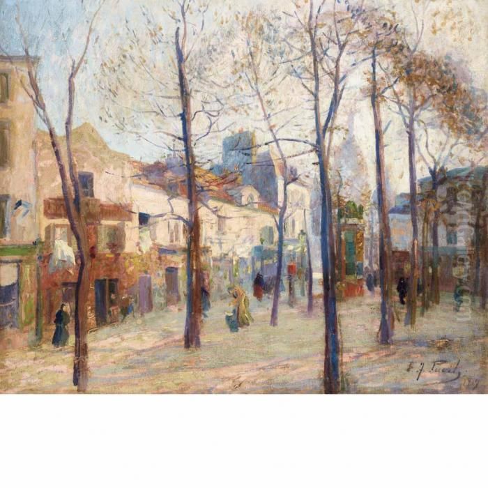 Place De Tertre Oil Painting by Elie Anatole Pavil