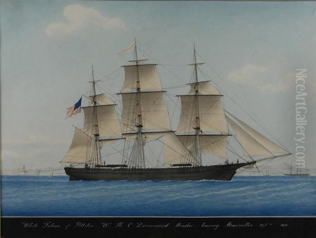 The White Falcon Leaving Marseille Oil Painting by Joseph Honore Maxime Pellegrin