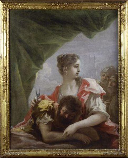 Sansone E Dalila Oil Painting by Giovanni Antonio Pellegrini