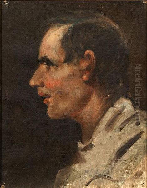 Perfil Masculino Oil Painting by Maximino Pena Munoz