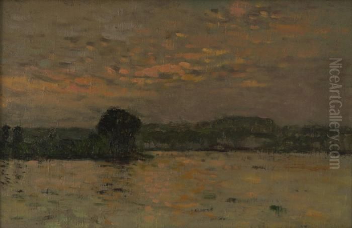 Paesaggio Lagunare Oil Painting by Henri Perrin-Maxence