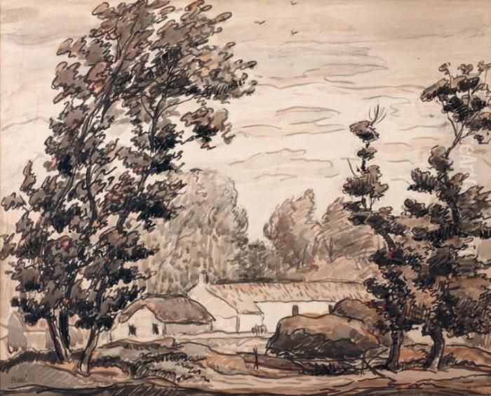 La Ferme Oil Painting by Jean Misceslas Peske