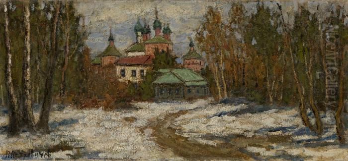 Rostov The Great Oil Painting by Piotr Ivanovich Petrovichev