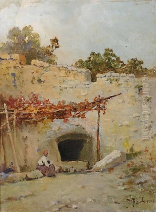 Pergolato Oil Painting by Salvatore Petruolo