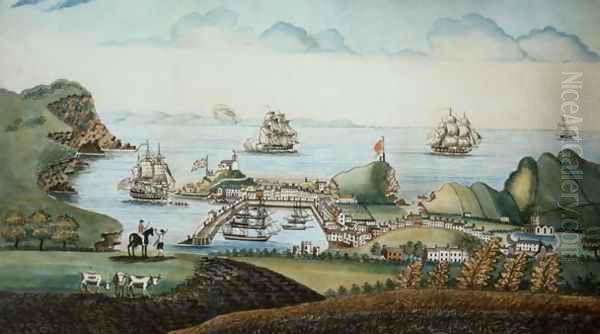 View of Ilfracombe, Devon, 1842 2 Oil Painting by J. Walters