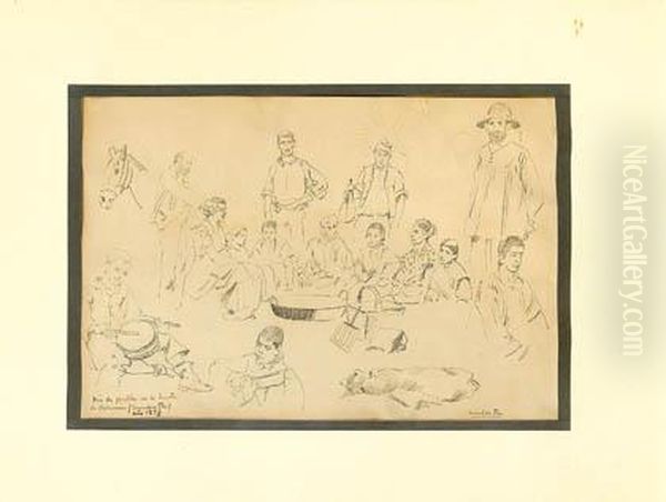 Dia De Paella En La Huerta De Valencia Oil Painting by Cecilio Pla