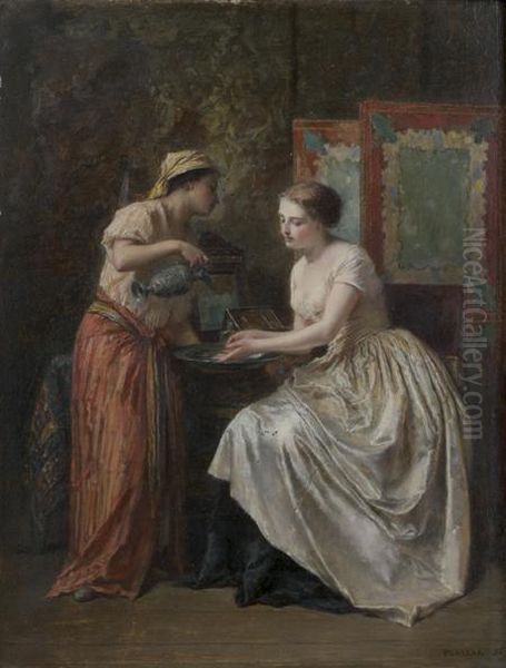 Jeune Femme A Sa Toilette
Panneau Oil Painting by Antoine Emile Plassan