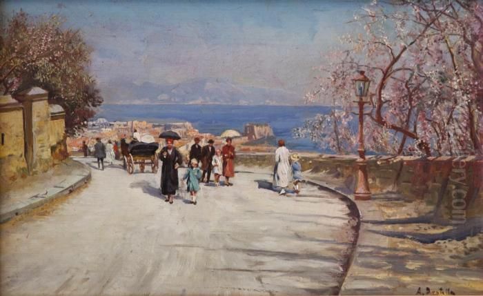 Via Tasso Oil Painting by Attilio Pratella