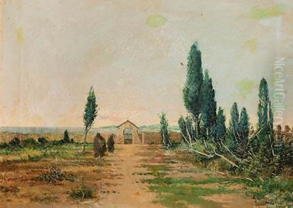 Huerta De Los Dominicos, La Moncloa Oil Painting by Manuel Ramos Artal