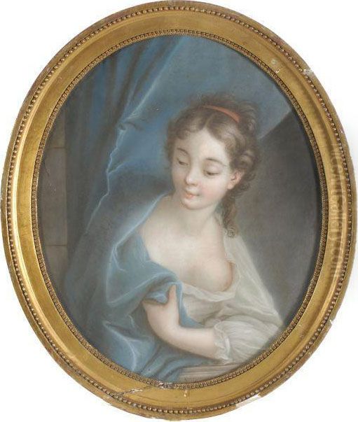 Portrait Of A Young Girl Holding A Cat 
Portrait Of A Young Girl Oil Painting by Jean Raoux