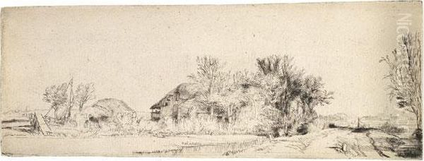 Der Kanal Mit Der Uferstrasse Oil Painting by Harmenszoon van Rijn Rembrandt