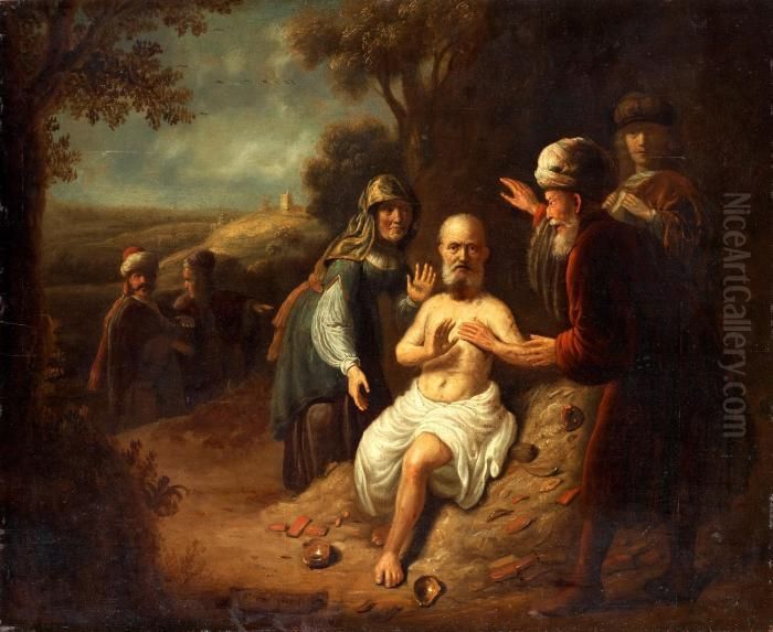 Job Oil Painting by Harmenszoon van Rijn Rembrandt