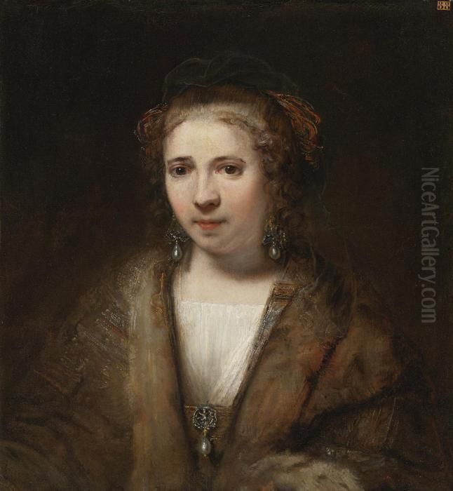 Portrait Of Hendrickje Stoffels Oil Painting by Harmenszoon van Rijn Rembrandt
