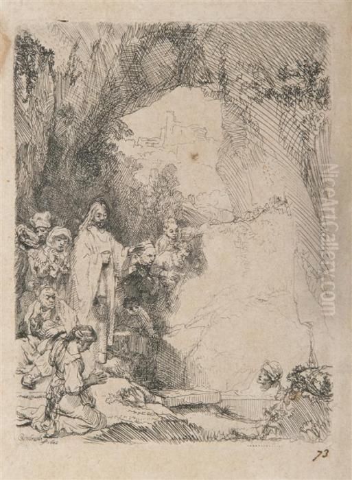 La Resurrection De Lazare Oil Painting by Harmenszoon van Rijn Rembrandt