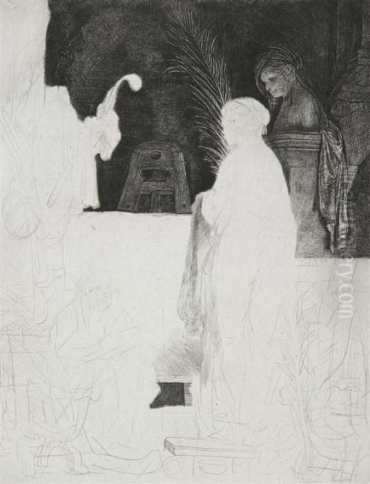 L'artiste Dessinant D'apres Un Modele Oil Painting by Harmenszoon van Rijn Rembrandt