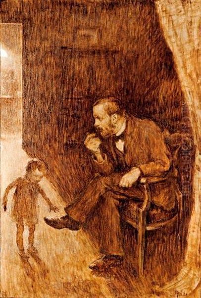 Mese A Nagy Csizmarol Es A Kisciporol Oil Painting by Istvan Reti