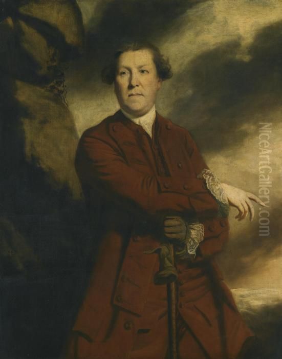 Portrait Of Captain Robert Haldane Oil Painting by Sir Joshua Reynolds