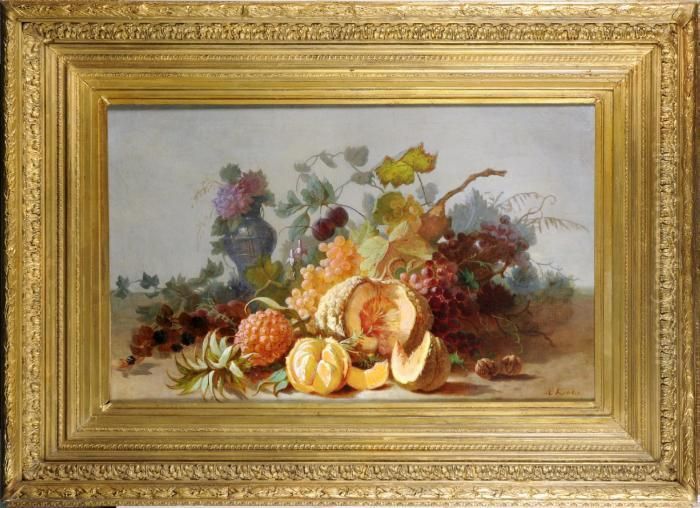 Nature Morte Aux Fruits Oil Painting by Henri Robbe