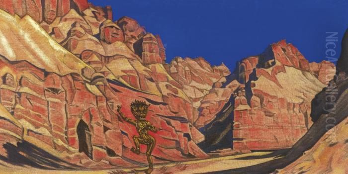 Lhamo Oil Painting by Nicolaj Konstantinov Roerich