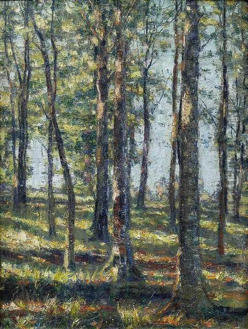 Buchenwald Oil Painting by Christian Rohlfs