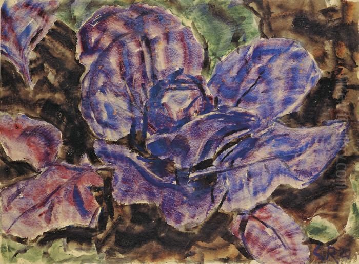 Kohlkopf Oil Painting by Christian Rohlfs