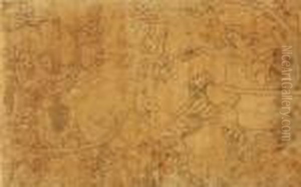 Cherubs Harvesting Grapes. Oil Painting by Giulio Romano (Orbetto)