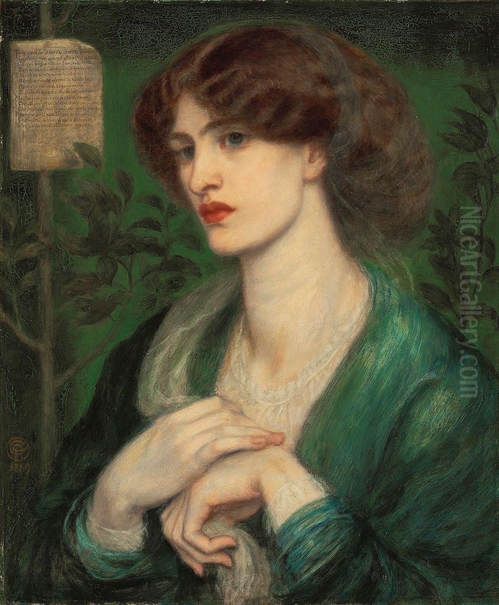 The Salutation Of Beatrice Oil Painting by Dante Gabriel Rossetti