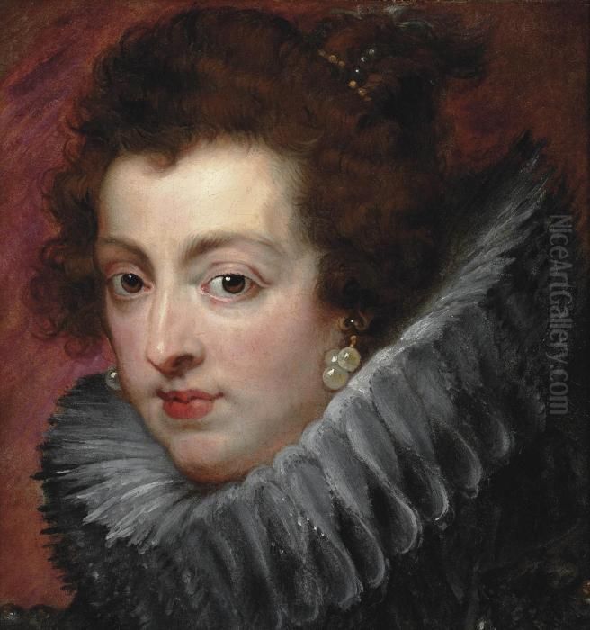 Portrait Of Queen Isabella Of Bourbon Oil Painting by (studio of) Rubens, Peter Paul