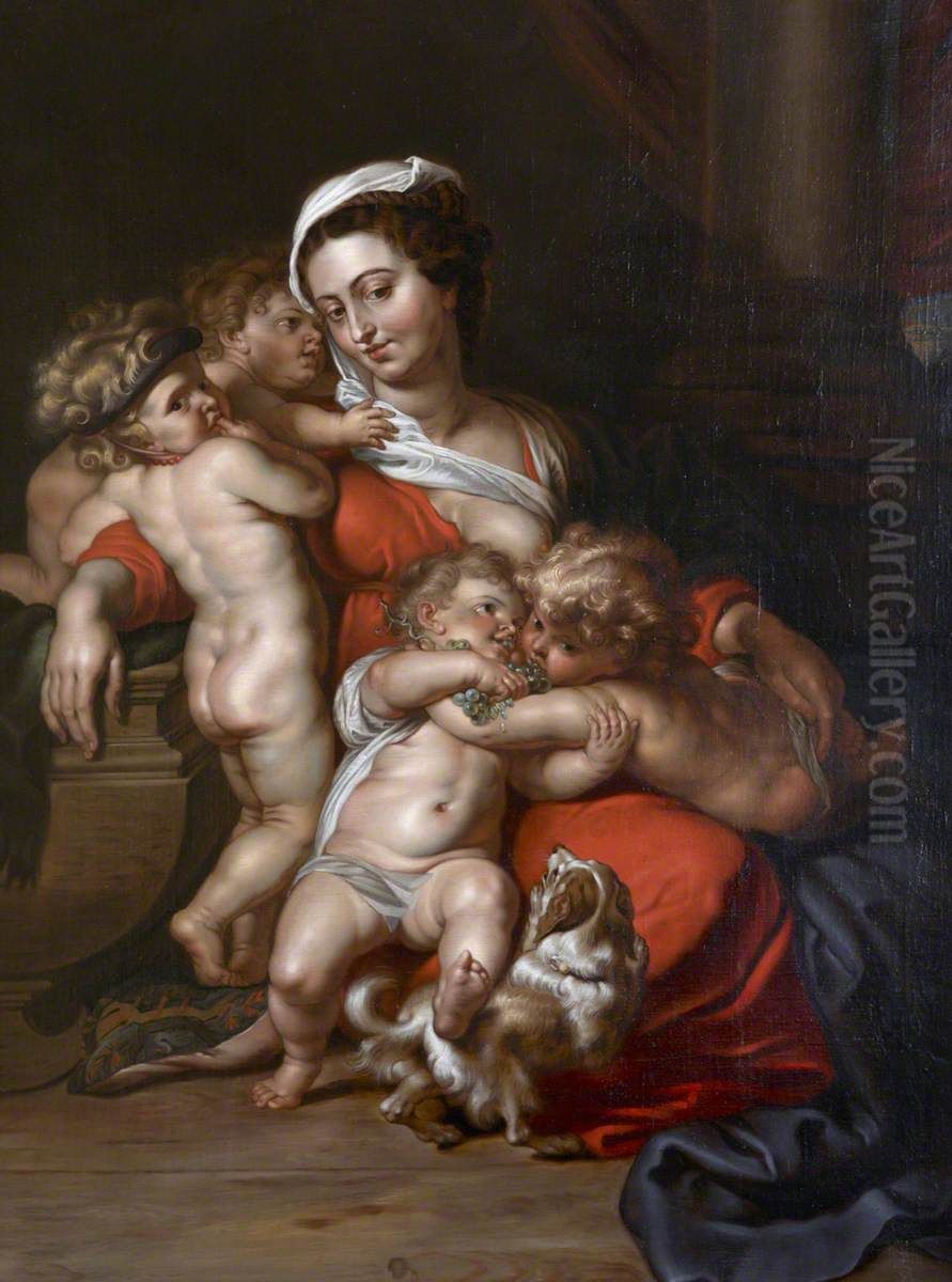 Charity Oil Painting by (studio of) Rubens, Peter Paul