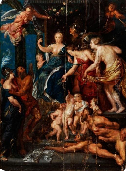 Die Gluckliche Regentschaft Oil Painting by (studio of) Rubens, Peter Paul