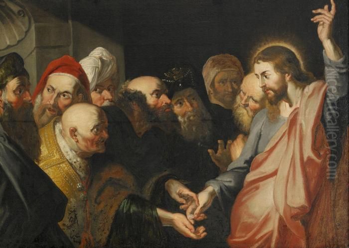 Skattepenningen Oil Painting by (studio of) Rubens, Peter Paul