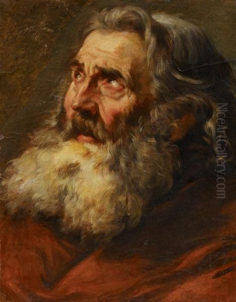 Head Of A Bearded Man (st Paul?) Oil Painting by (studio of) Rubens, Peter Paul