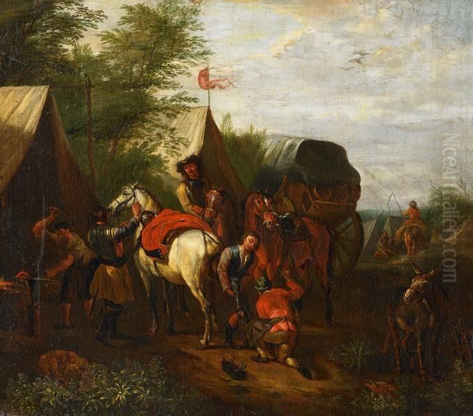 At The Farriers Oil Painting by Georg Philipp Rugendas I