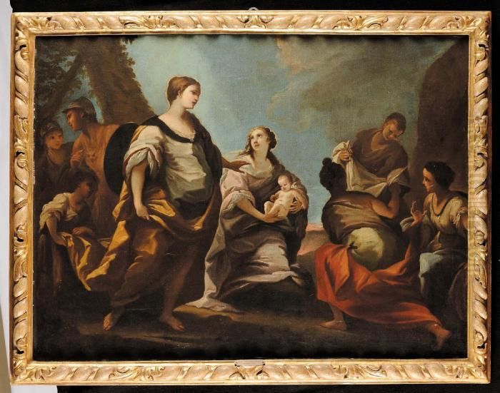 Mos Salvato Dalle Acque Oil Painting by Giovanni Camillo Sagrestani