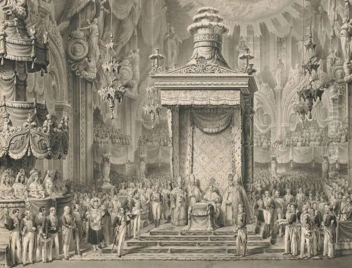 The Coronation Of Emperor 
Ferdinand I As King Of Lombardy-venetia, In The Duomo In Milan, 1 
September 1838 Oil Painting by Alessandro Sanquirico
