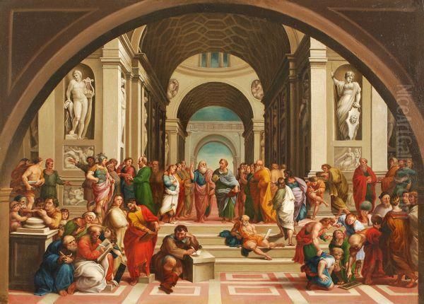 The School Of Athens Oil Painting by Raphael