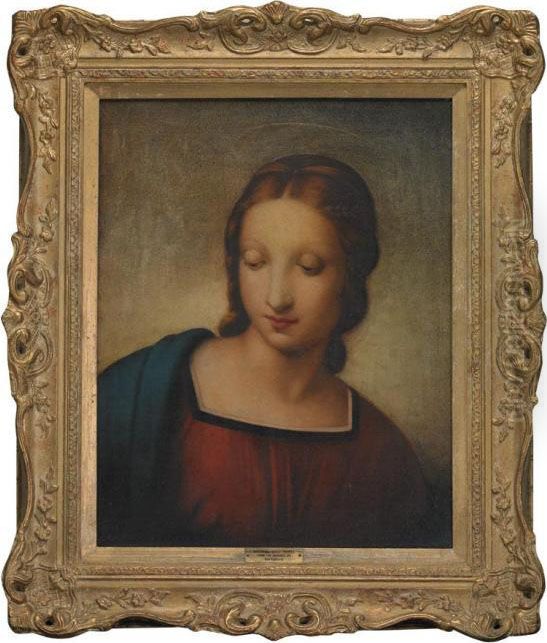 Madonna (madonna Of The Goldfinch Detail?) Oil Painting by Raphael