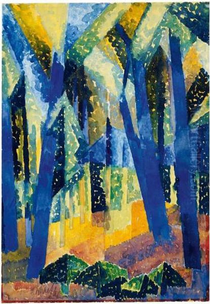 Wald Xi Oil Painting by Fritz Schaefler