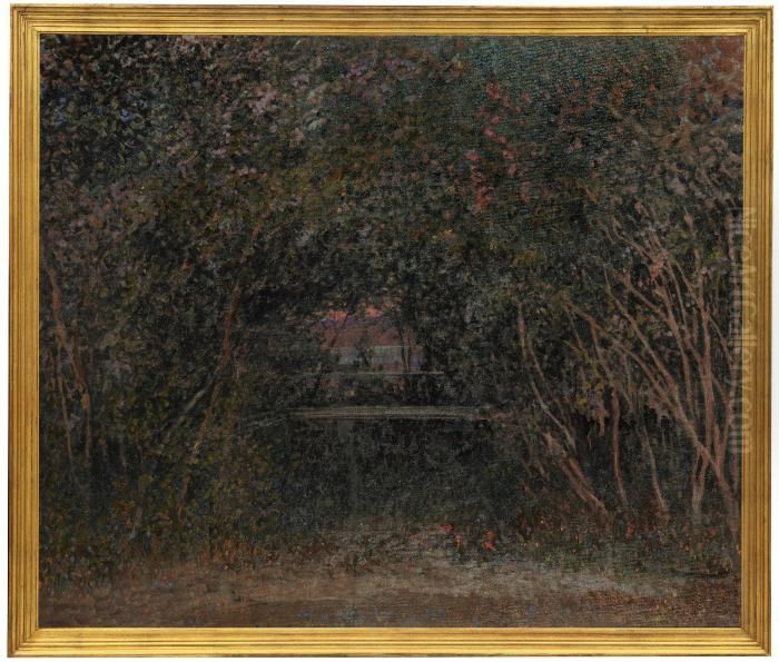 Syrenbersa, Bergmastargarden Filipstad Oil Painting by Anshelm Schultzberg