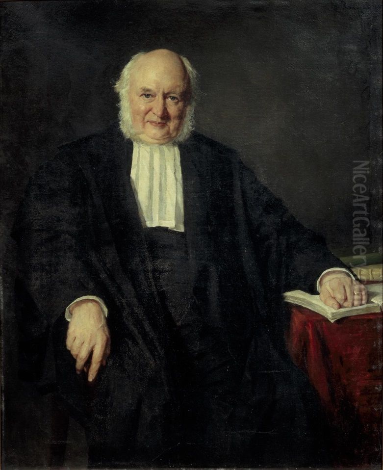 Portrait Of Nicolaas Beets Oil Painting by Therese Schwartze