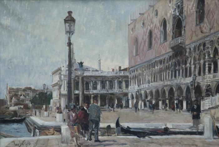 Venezia Oil Painting by Eugenio Scorzelli