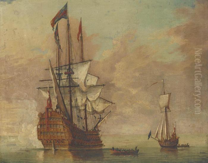 The Flagship 
Royal Sovereign Oil Painting by Samuel Scott