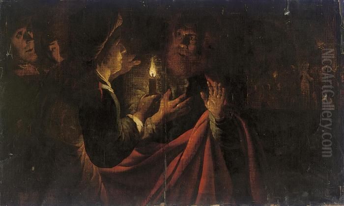 The Denial Of Saint Peter Oil Painting by Gerard Seghers