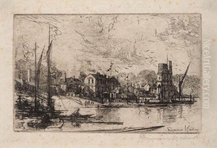 Harry Kelly's Putney Oil Painting by Sir Francis Seymour Haden