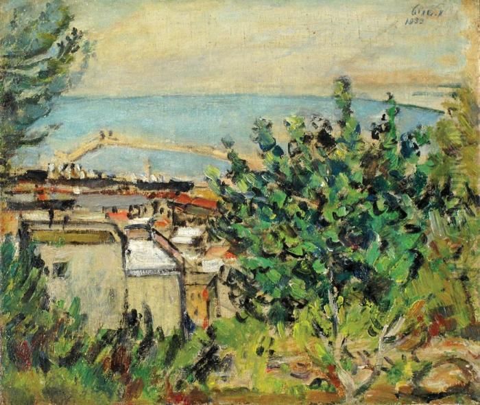 Haifa Bay Oil Painting by Menachem Schmidt Shemi