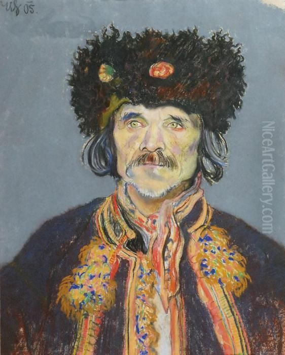 Stary Hucul Oil Painting by Kazimierz Sichulski