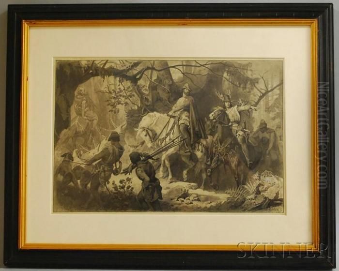 Robin Hood Oil Painting by Franz Xaver Simm