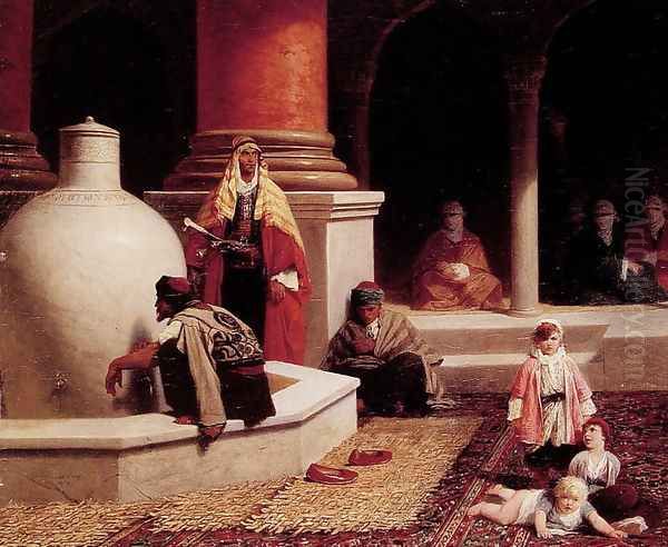 In the Harem Oil Painting by Adolphe Yvon