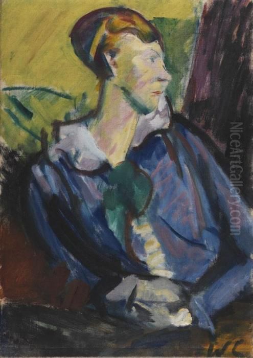 Portrat Frau R. (frau Reisner) Oil Painting by William Straube